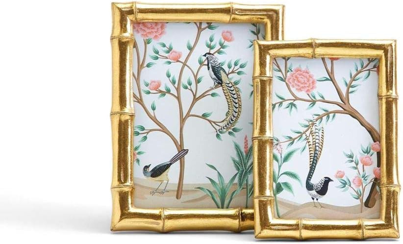 Two's Company Set of 2 Gold Faux Bamboo Photo Frames | Amazon (US)