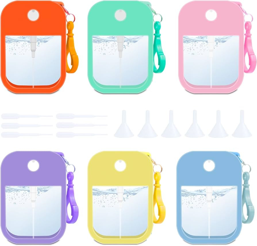 6PCS Portable Card Spray Bottle, 38ML Refillable Perfume Bottle Portable Moisturizing Sprayer Box... | Amazon (US)