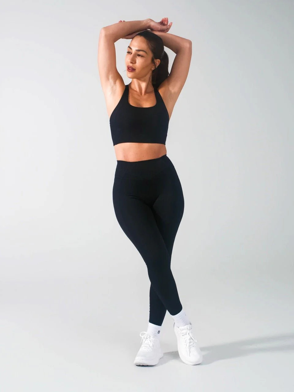 Airbrush Sports Bra - Onyx Black | Buffbunny Collection