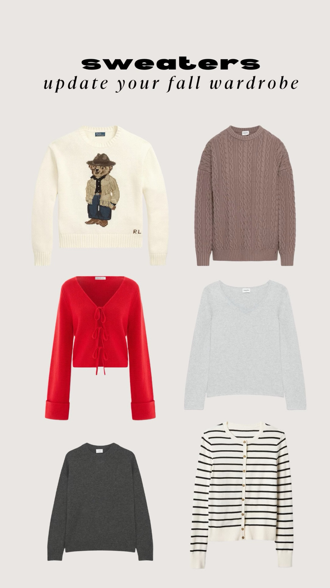 Fall sweaters 

#LTKSeasonal #LTKStyleTip