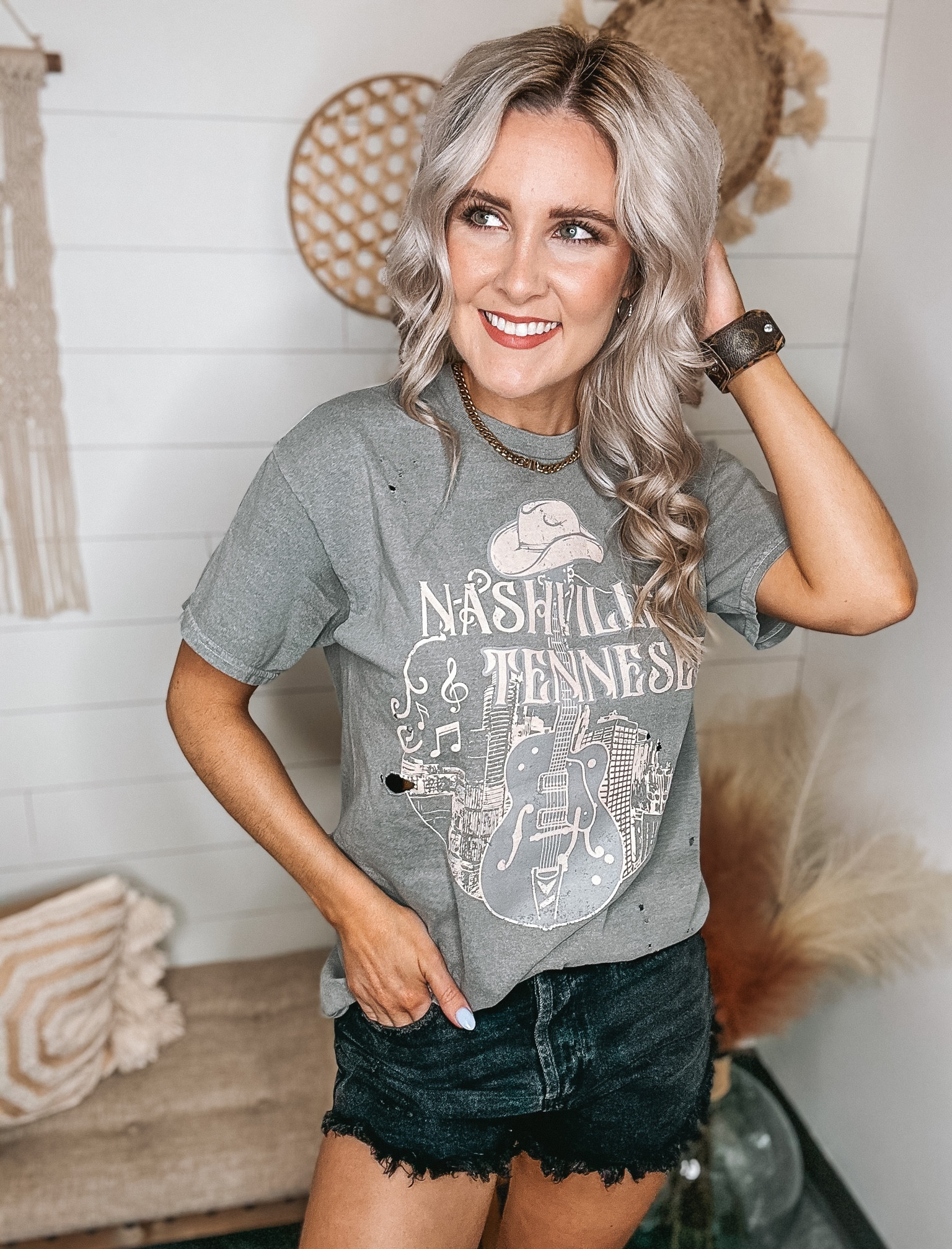 Nashville Tennessee distressed graphic tee, western graphic tee, buy one get one sale! 

#LTKsalealert #LTKstyletip #LTKunder50