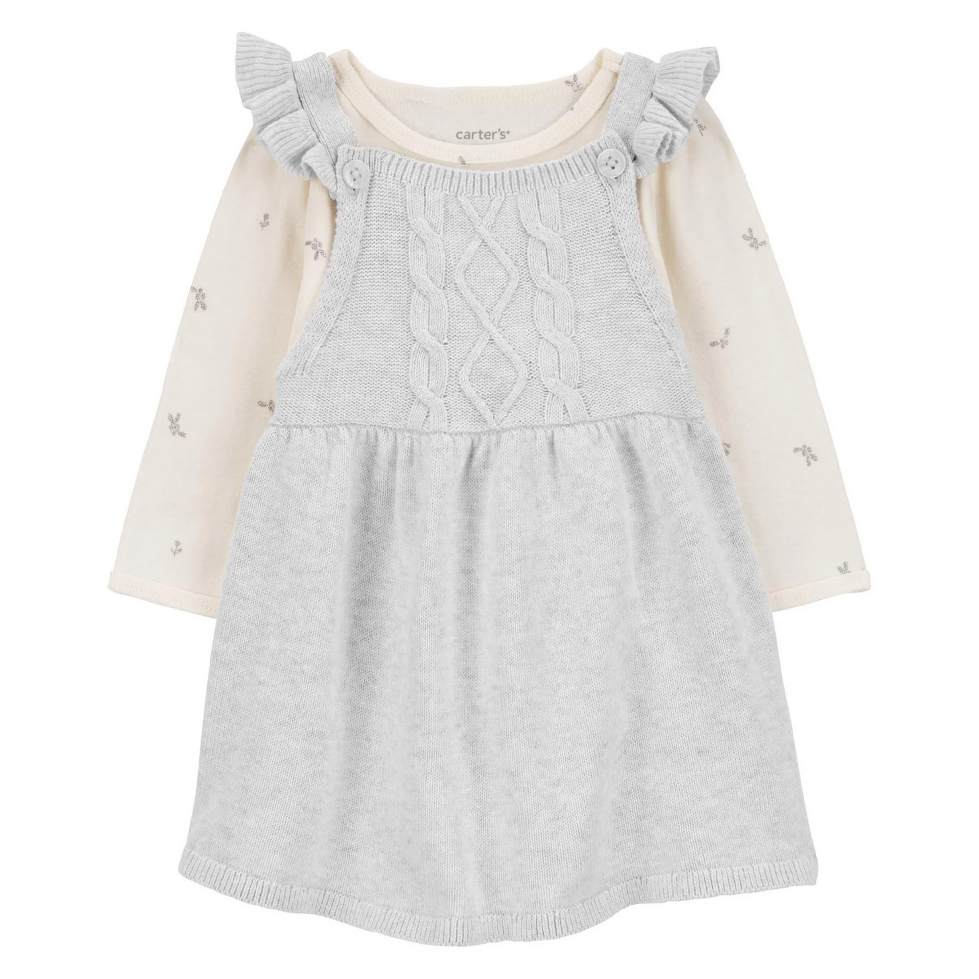 Baby Girl Carter's 2-Piece Long-Sleeve Bodysuit & Sweater Knit Jumper Set | Kohl's