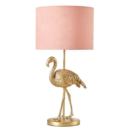 Home Decor Collection Pink Flamingo Brass Table Lamp | Walmart (US)