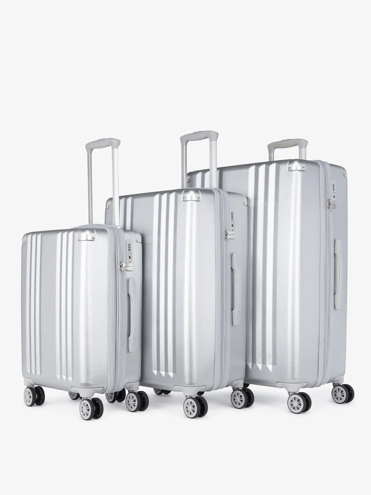 Ambeur 3-Piece Luggage Set in Silver | CALPAK