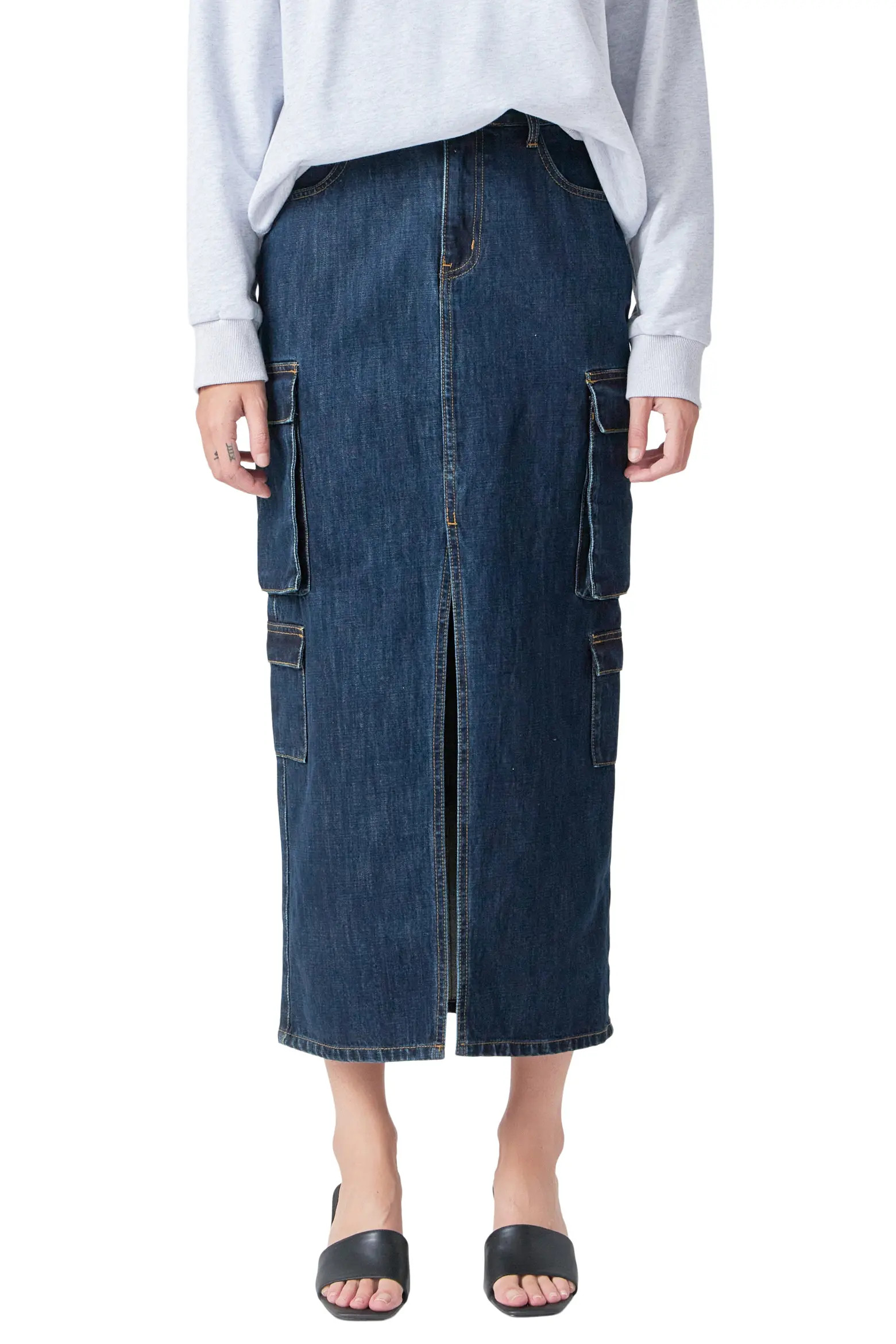 Grey Lab Denim Cargo Maxi Skirt (Women) | Nordstrom | Nordstrom