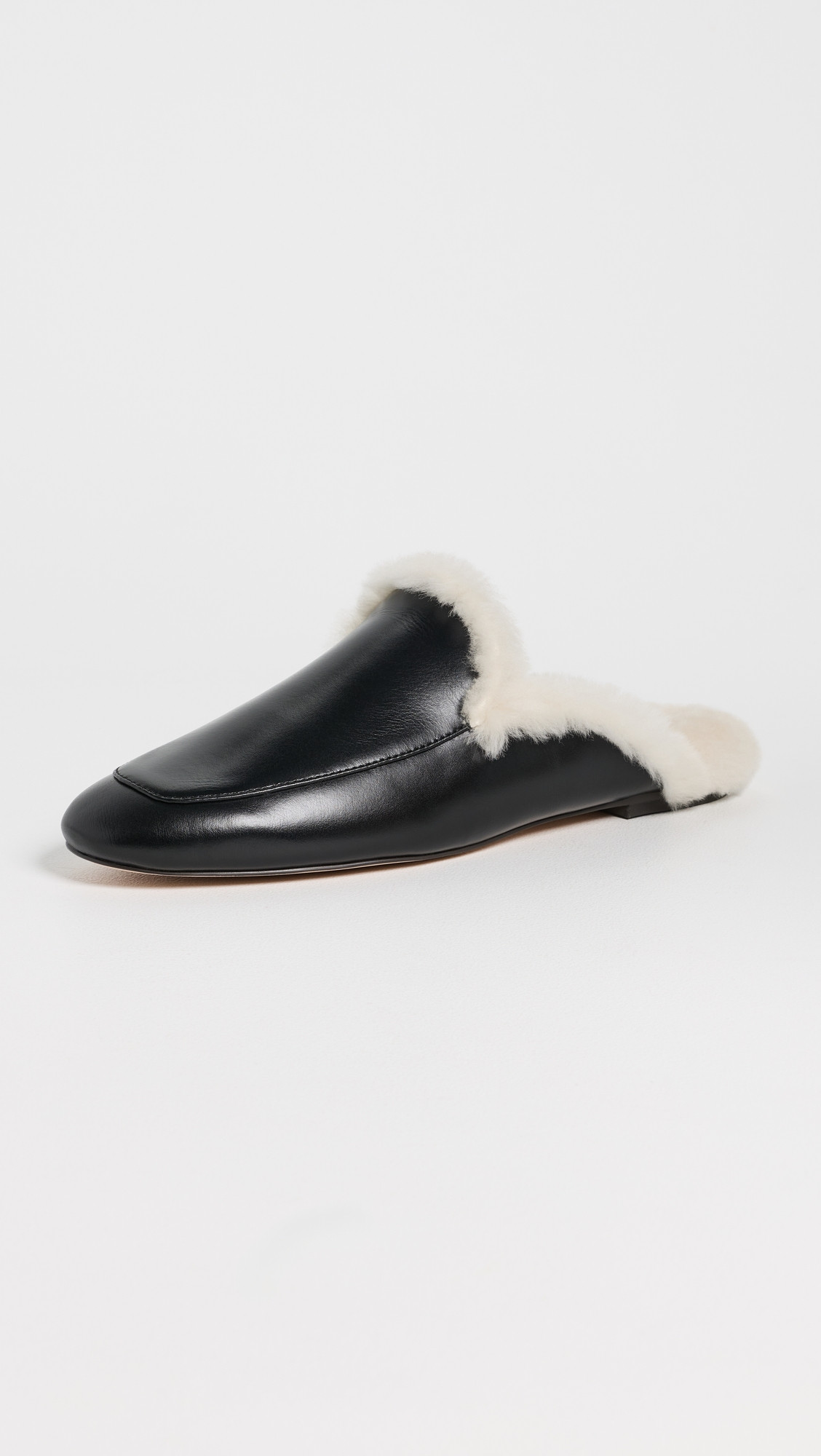 Favorite Daughter Yvette Sherpa Mules Black/Cream 7.5 | Shopbop