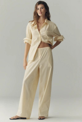 Good American Poplin Pull-On Pants | Anthropologie (US)