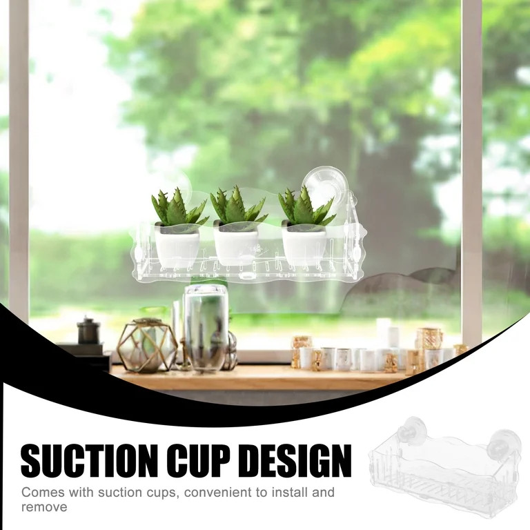 icolorfuled Acrylic Window Plant Shelf with Suction Cup for Home Decor | Walmart (US)