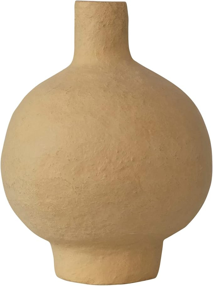 Creative Co-Op Decorative Handmade Paper Mache Vase, 14" L x 14" W x 18" H, Yellow | Amazon (US)
