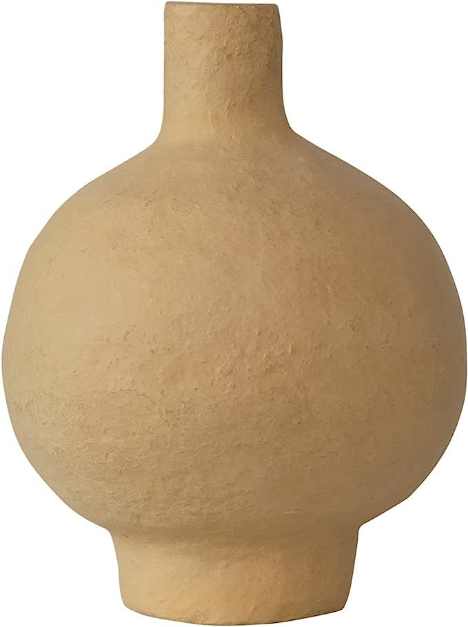 Creative Co-Op Decorative Handmade Paper Mache Vase, 14" L x 14" W x 18" H, Yellow | Amazon (US)