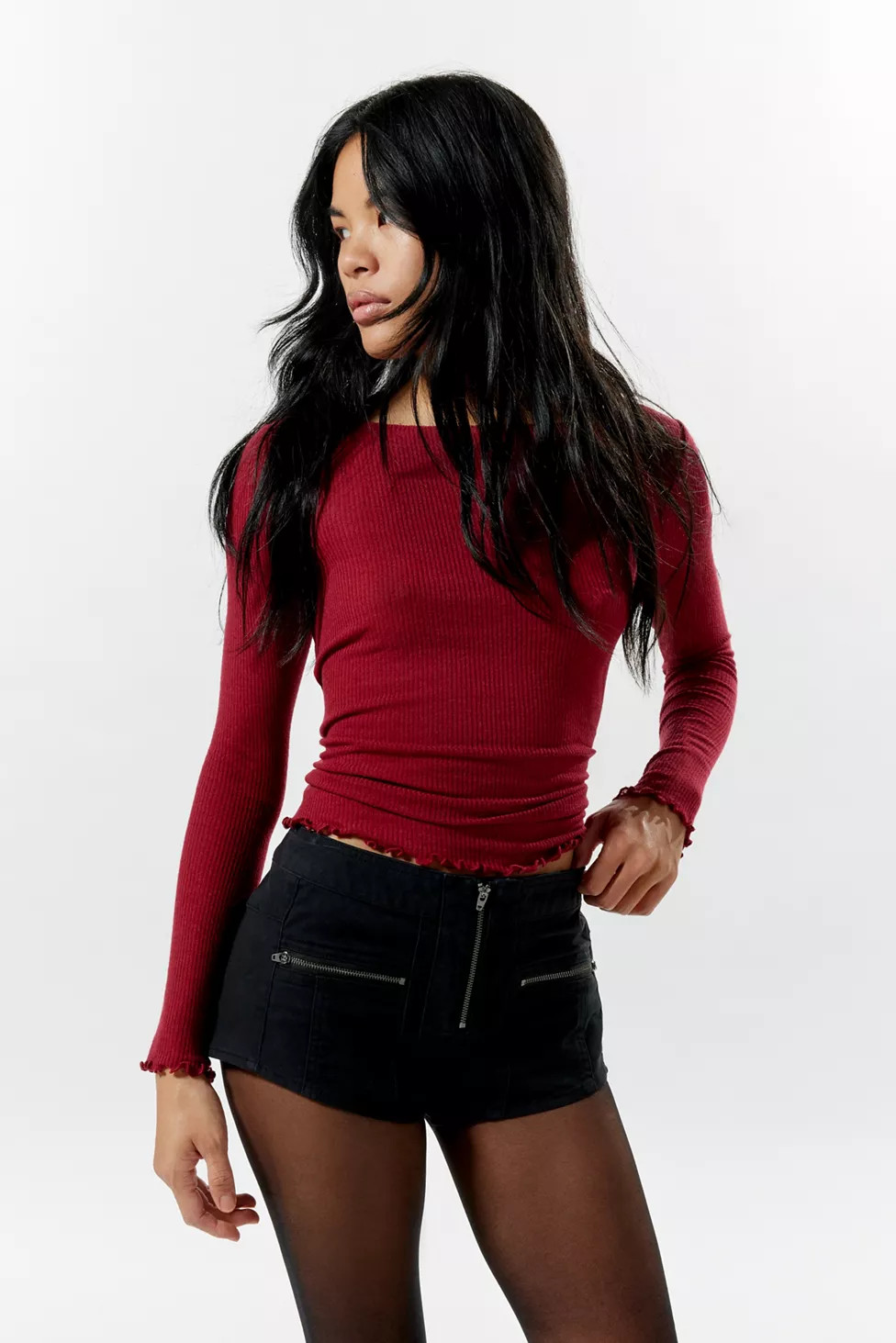 Silence + Noise Zip Micro Short | Urban Outfitters (US and RoW)