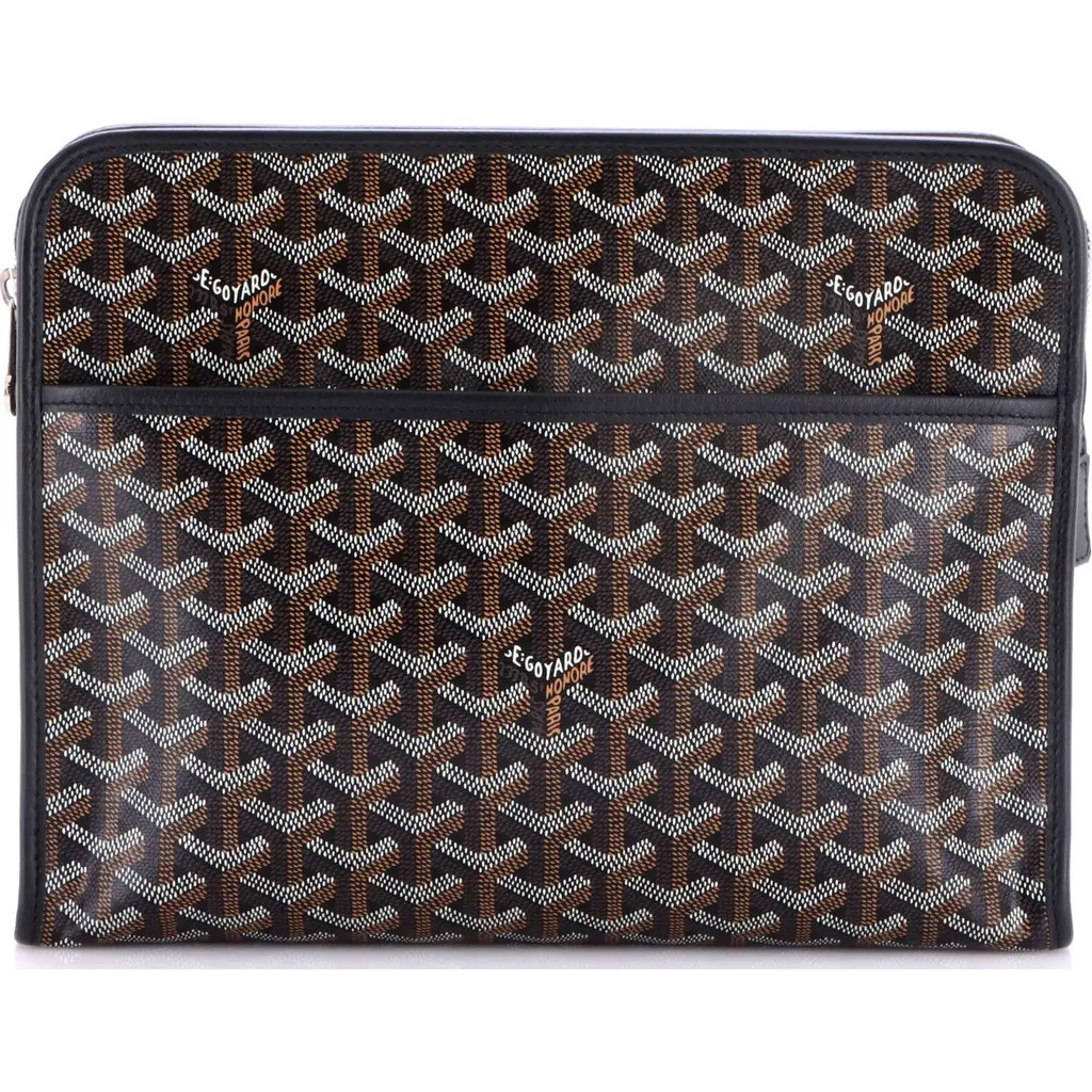 Pre-Owned Goyard Jouvence Toiletry Pouch Coated Canvas GM in Black at Nordstrom, Size Small | Nordstrom