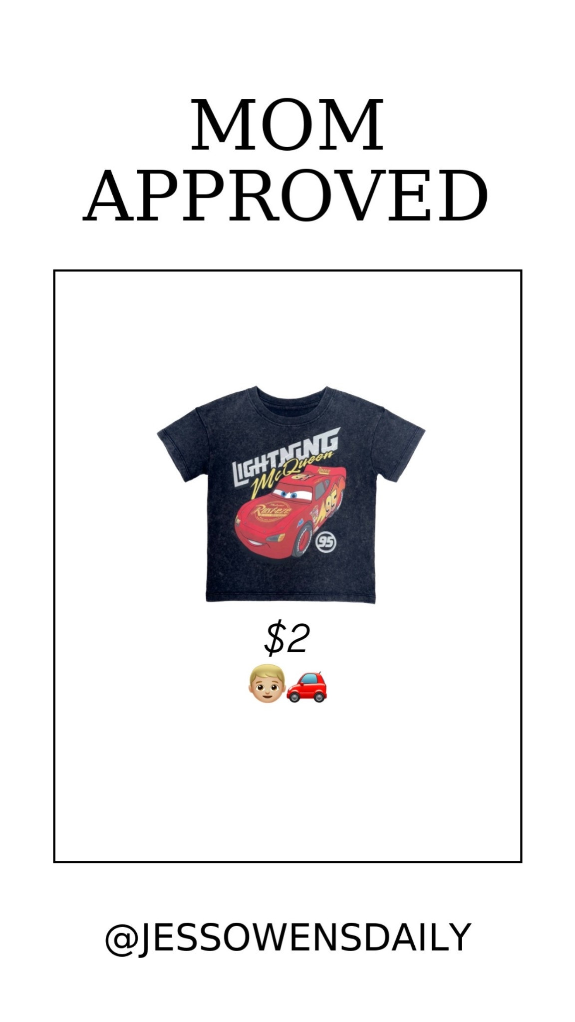 Attention boy moms! Super cute lightning McQueen T-shirt on sale for two dollars at Walmart 👦🏼🫶🏻💌🚗

#LTKmomlife #LTKValentine #LTKKids