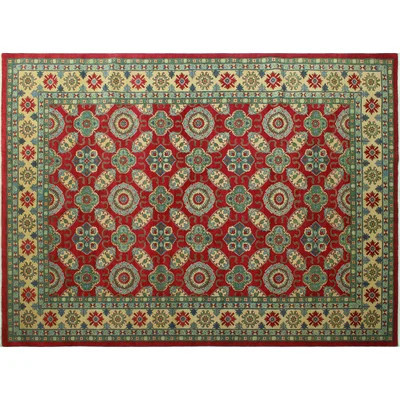 One-of-a-Kind Aquino Hand-Knotted New Age Red 10' x 13'10" Wool Area Rug | Wayfair North America