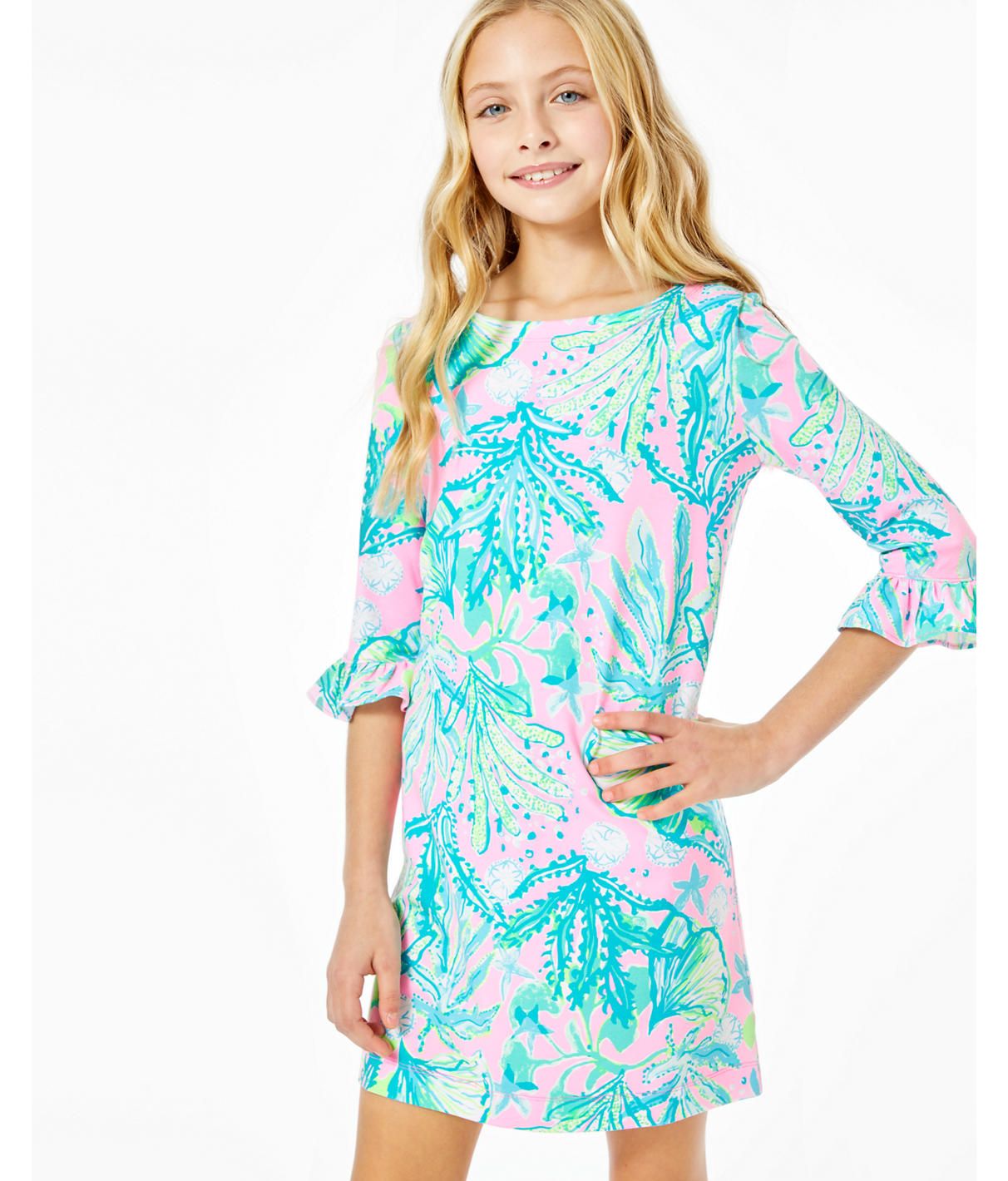 UPF 50+ Girls Mini Sophie Ruffle Dress | Lilly Pulitzer