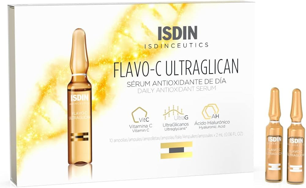 Vitamin C and Hyaluronic Acid Serum ampoule, Flavo-C Ultraglican by ISDIN | Amazon (US)