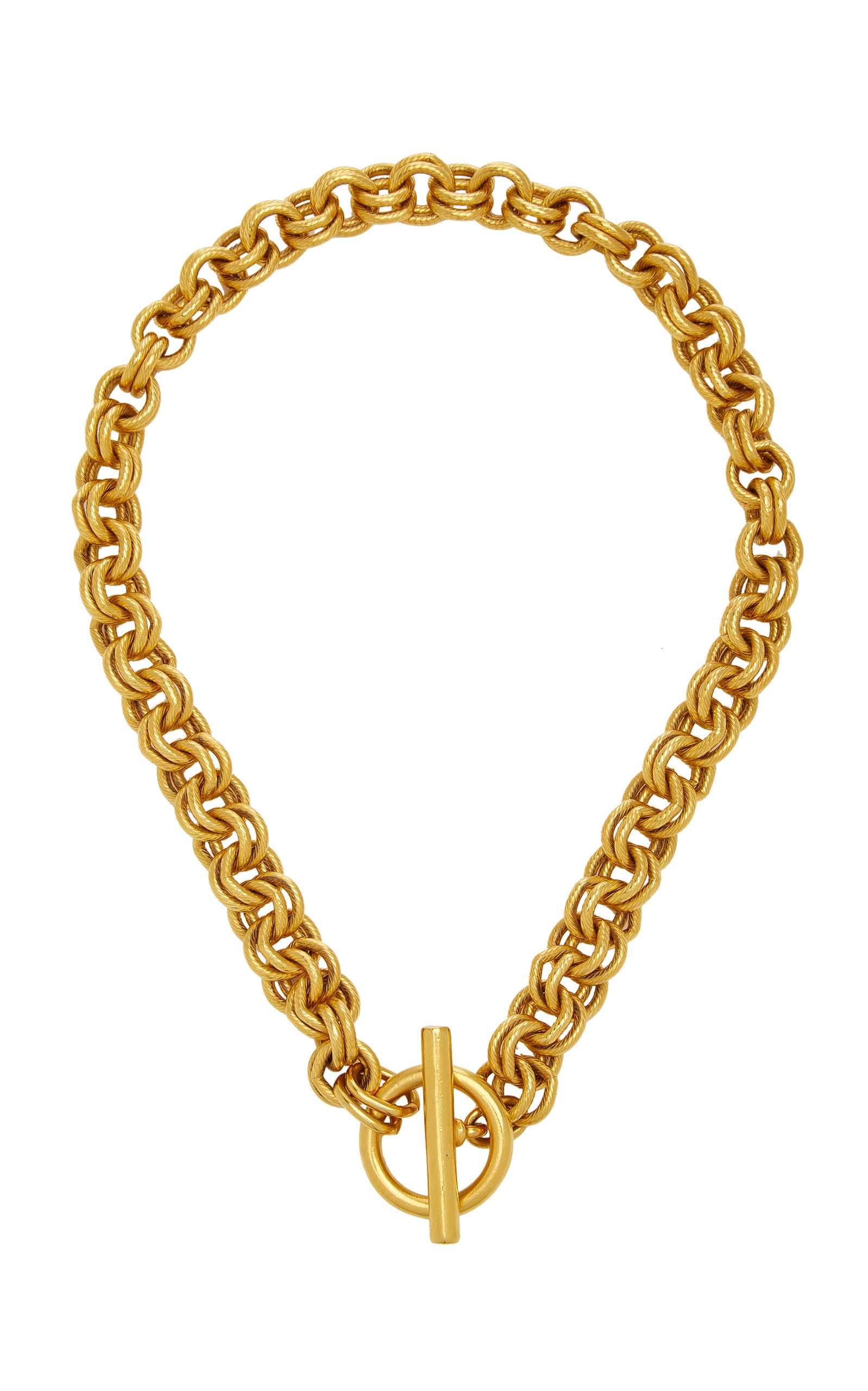 24K Gold-Plated Double-Link Chain Necklace | Moda Operandi (Global)