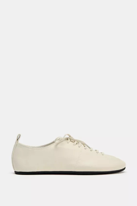 SOFT LEATHER DERBY SHOES | Zara UK