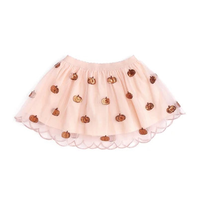 Pumpkin Sequin Scallop Tutu Skirt | Sweet Wink