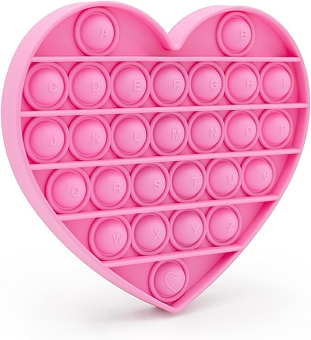 Pink Heart for Girls Pop Bubble Fidget Sensory Toy with Alphabets Kids Birthday Party Classroom P... | Amazon (US)