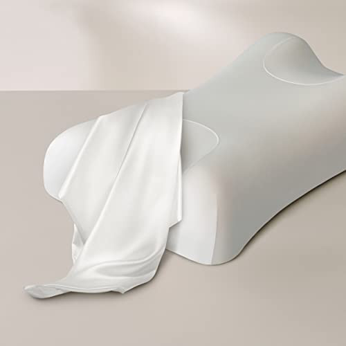 Sleep & Glow Omnia Natural Silk Pillowcase for Hair and Skin Fits Unique Shape of Sleep&Glow Omnia Pillow – 19mm Grade 6A Mulberry Silk (Off White) | Amazon (US)