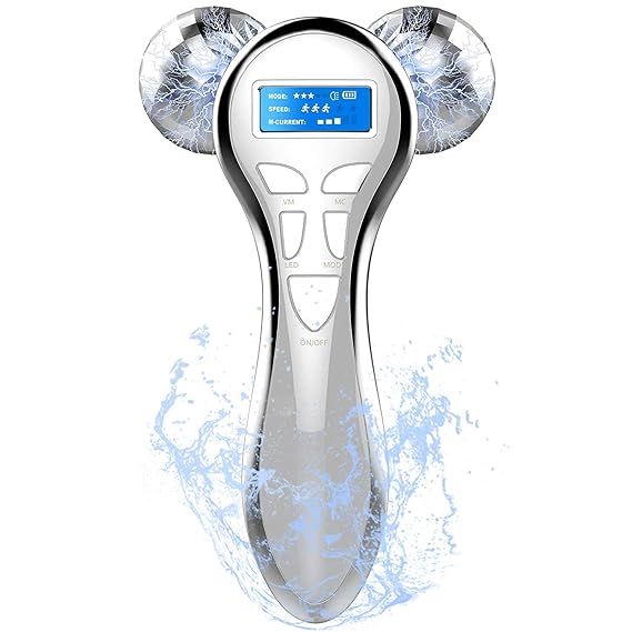 4D Microcurrent Facial Massager Roller, Electric Rechargeable Face Lift Beauty Roller Body Massag... | Amazon (US)