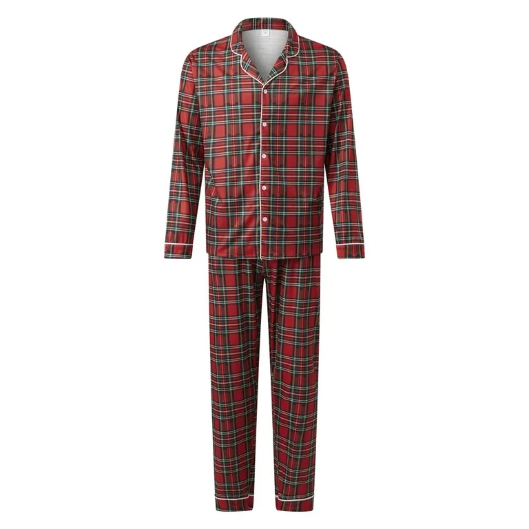 AceBaby Christmas Family Pajamas Sets Plaid Print Holiday PJs Sleepwear Loungewear for Man/Woman/... | Walmart (US)