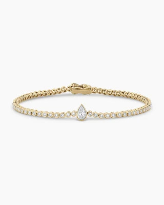 Lab Grown Diamond Pear Tennis Bracelet - 14K Solid Gold / 7 in. | gorjana