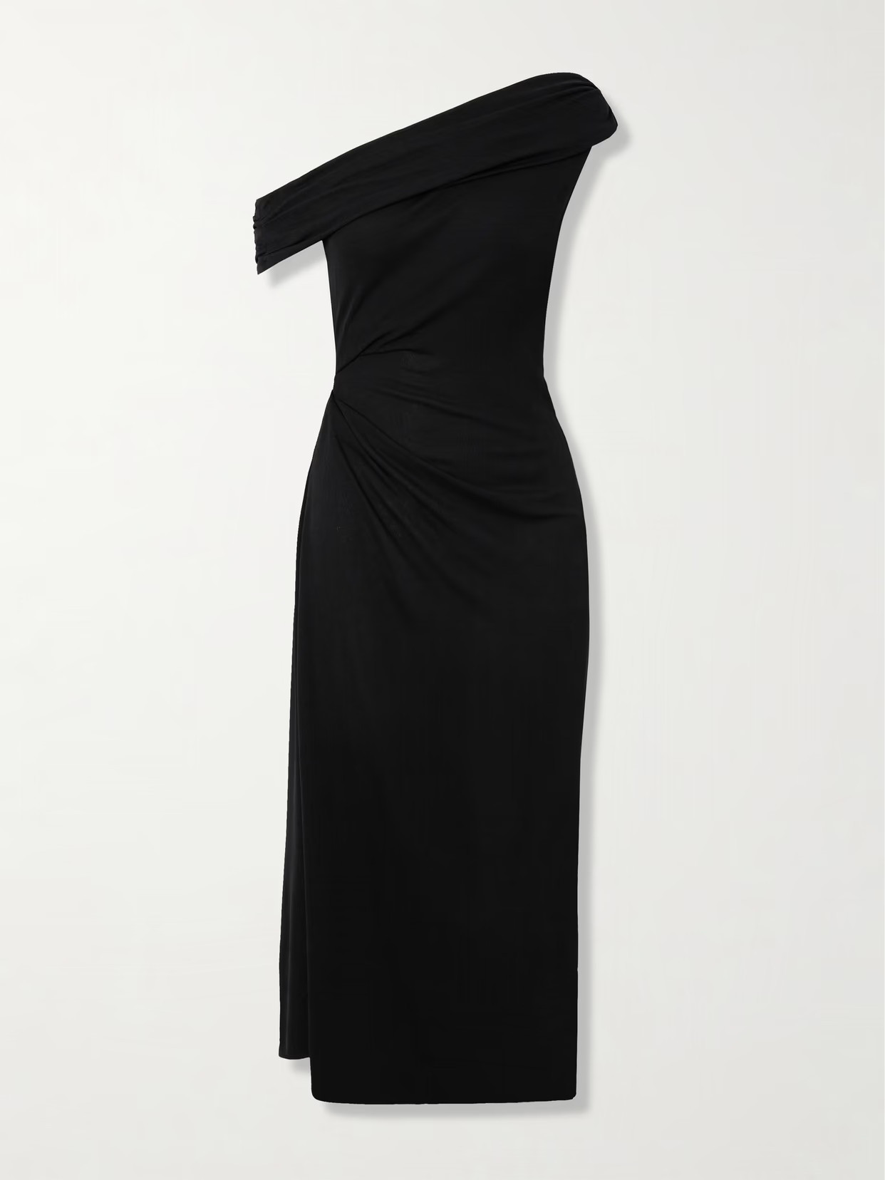 AZ FACTORY - + Lutz Huelle Rosa Off-the-shoulder Gathered Georgette Midi Dress - Black | NET-A-PORTER (UK & EU)
