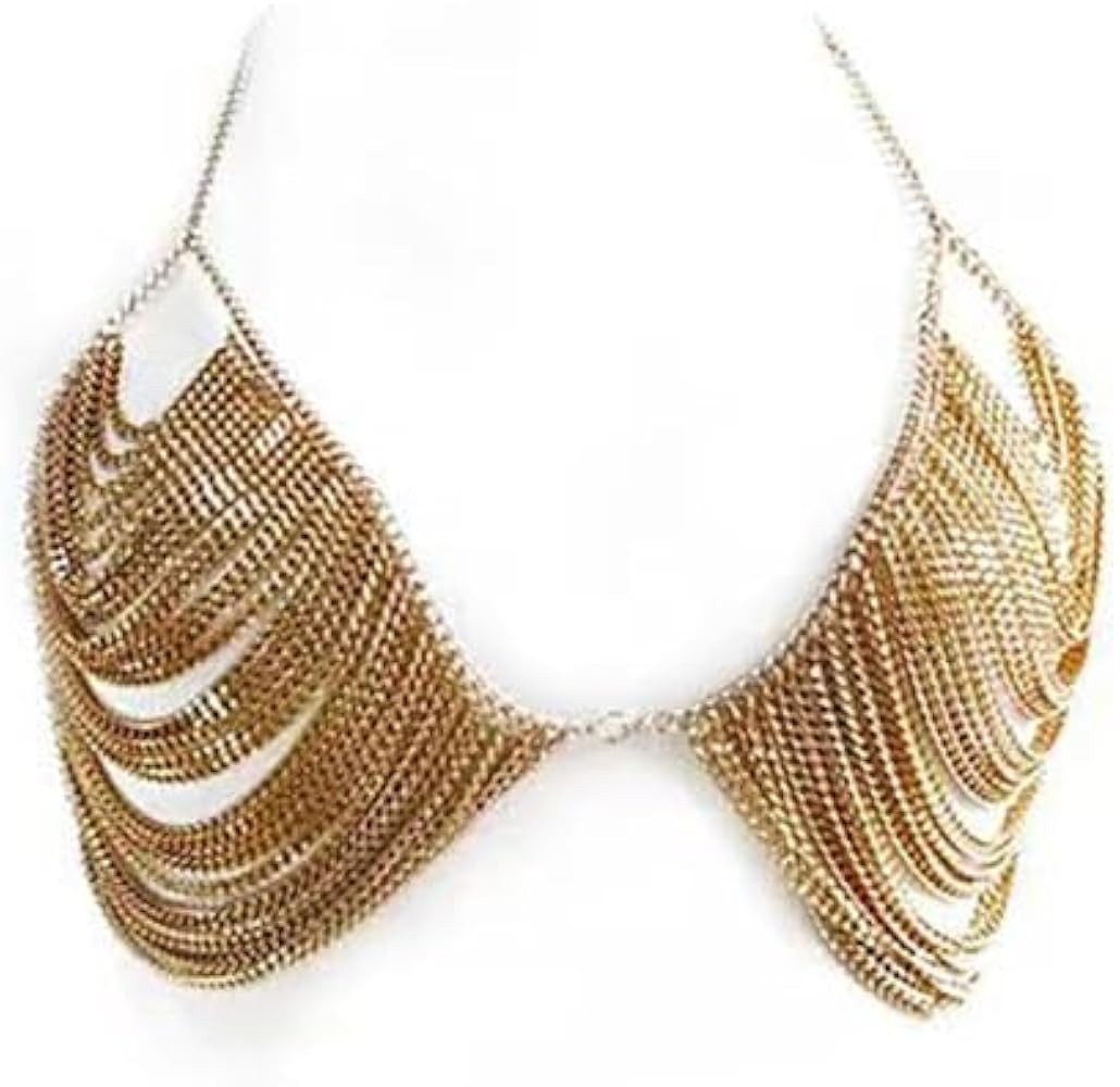 YWCUTE Women's Sexy Body Chain Multi layer Chest Chain Fashion Bra Chain Accessories Gift Body Je... | Amazon (US)