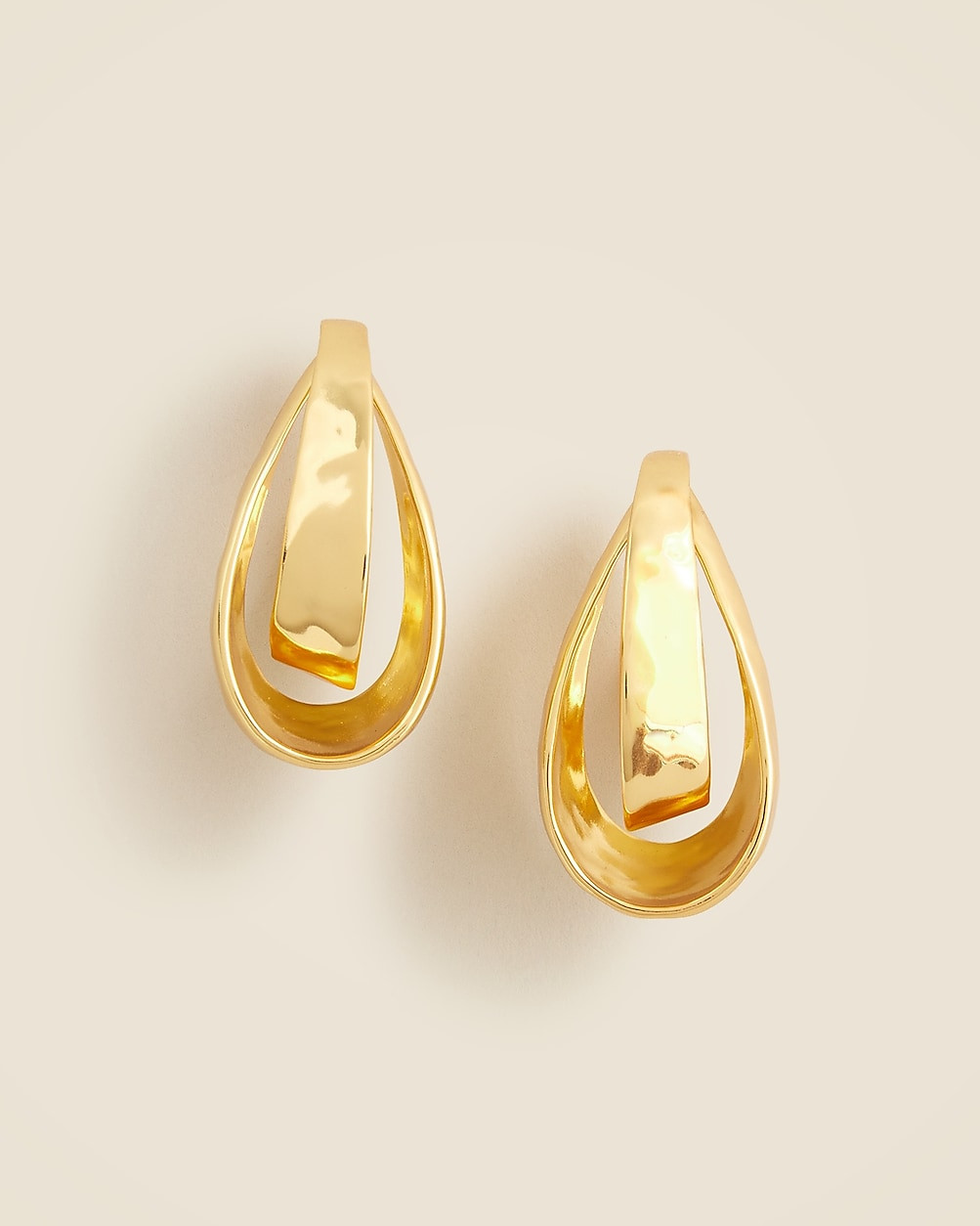 Interlocked teardrop hoop earrings | J. Crew US