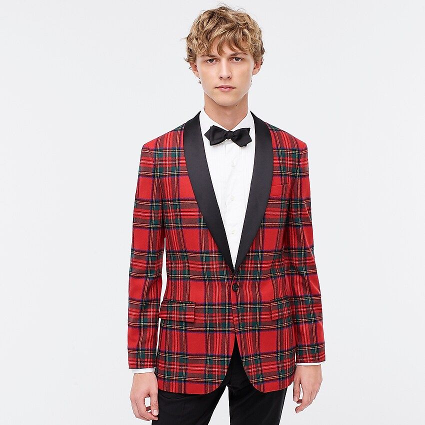 Ludlow Slim-fit dinner jacket in red Stewart tartan stretch wool | J.Crew US