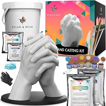Dylan & Rylie Hand Casting Kit Couples - Plaster Hand Mold Casting Kit, DIY Kits for Adults and K... | Amazon (US)