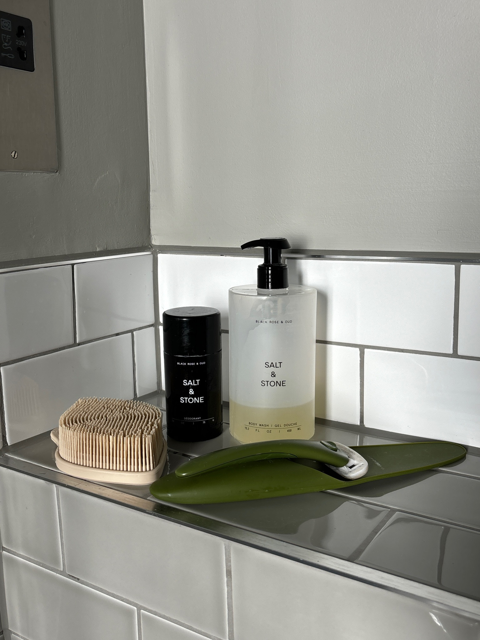 shower essentials, estrid razor, hey estrid, travel case, salt & stone, natural deodorant, body wash, black rose & oud

#LTKfindsunder50 #LTKeurope #LTKSeasonal