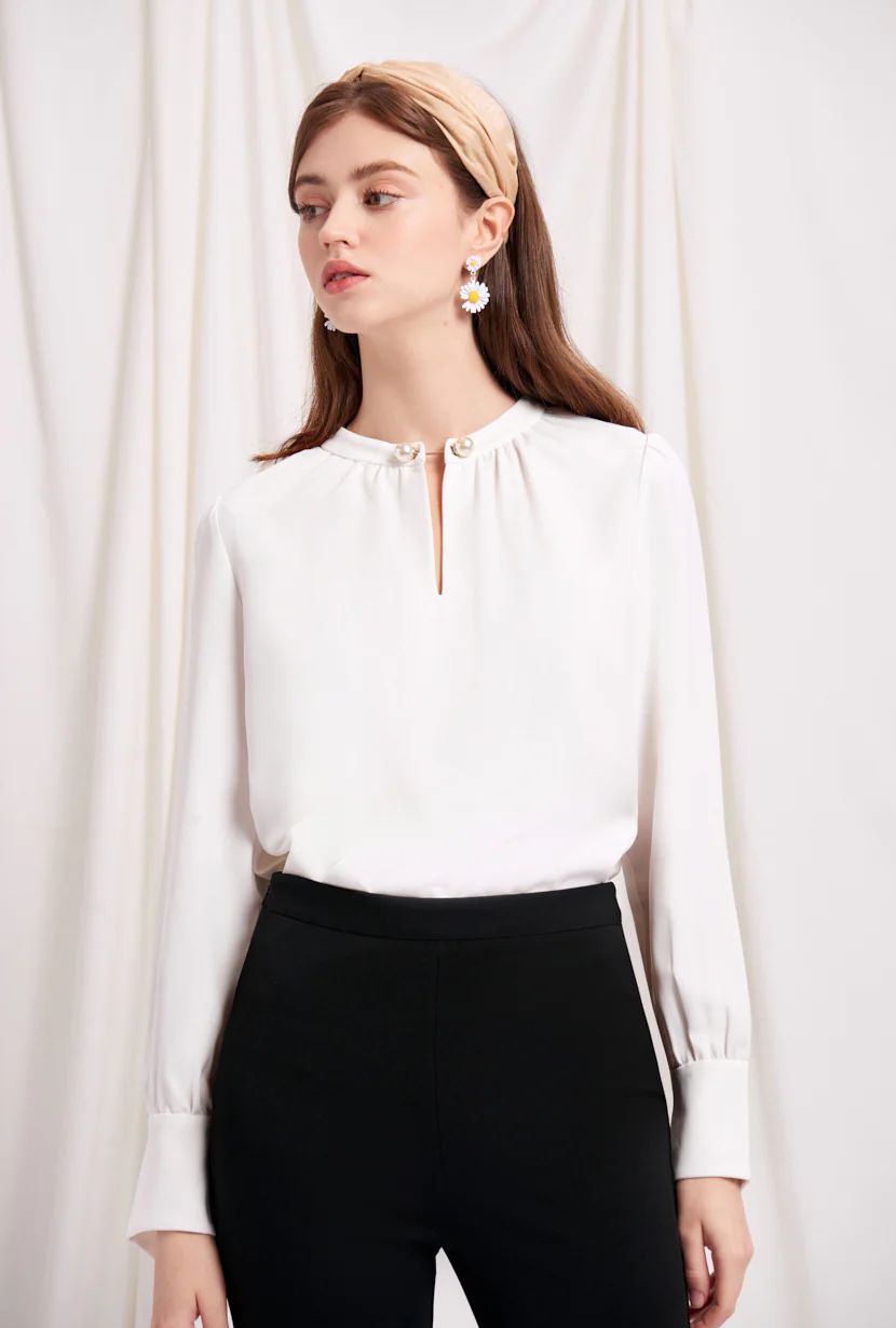 Buvette Pearl Blouse - Ivory | Petite Studio NYC