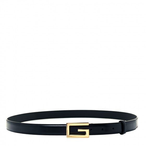 GUCCI Calfskin Icaro Square G 25mm Belt 110 44 Black | FASHIONPHILE (US)