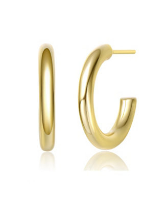 14K Gold Plated Open Hoop Earrings | Macy's