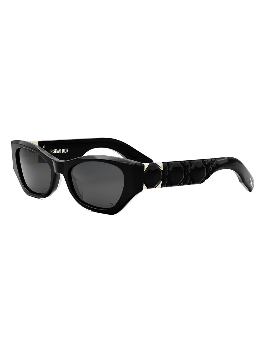 Women's Lady 95.22 B1I Butterfly Sunglasses - Shiny Black Smoke | Saks Fifth Avenue