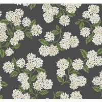 Rifle Paper Co. Hydrangea Wallpaper, Non Woven in Black/white by DecoratorsBest | DecoratorsBest