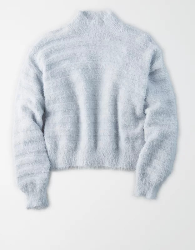 AE Studio Balloon Sleeve Mock Neck Sweater | American Eagle Outfitters (US & CA)