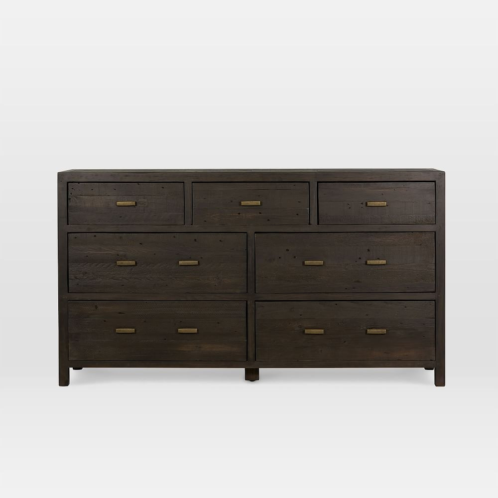 Modern Mixed Reclaimed Wood 7-Drawer Dresser (63") - Dark Carbon | West Elm (US)