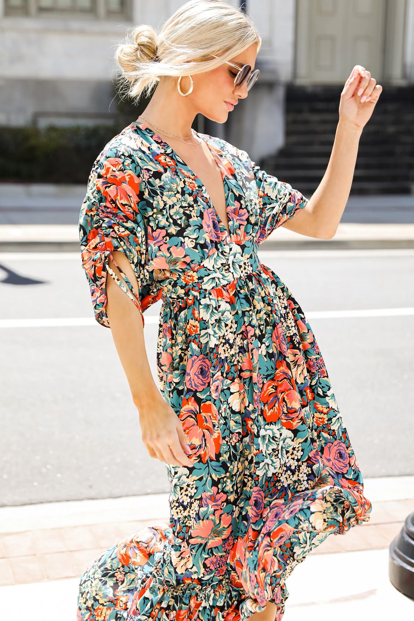 Out On The Terrace Floral Maxi Dress | Dress Up
