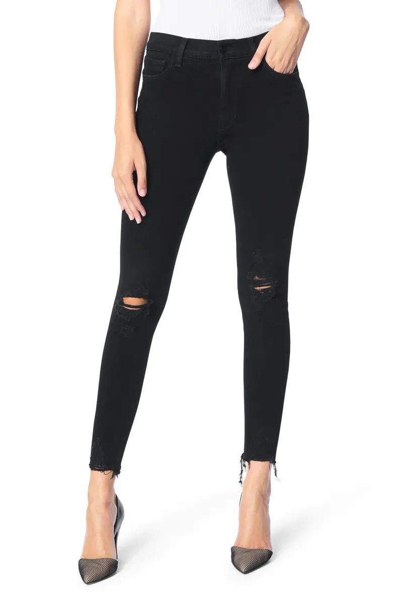 The Charlie Ripped Raw Hem Ankle Skinny Jeans | Nordstrom