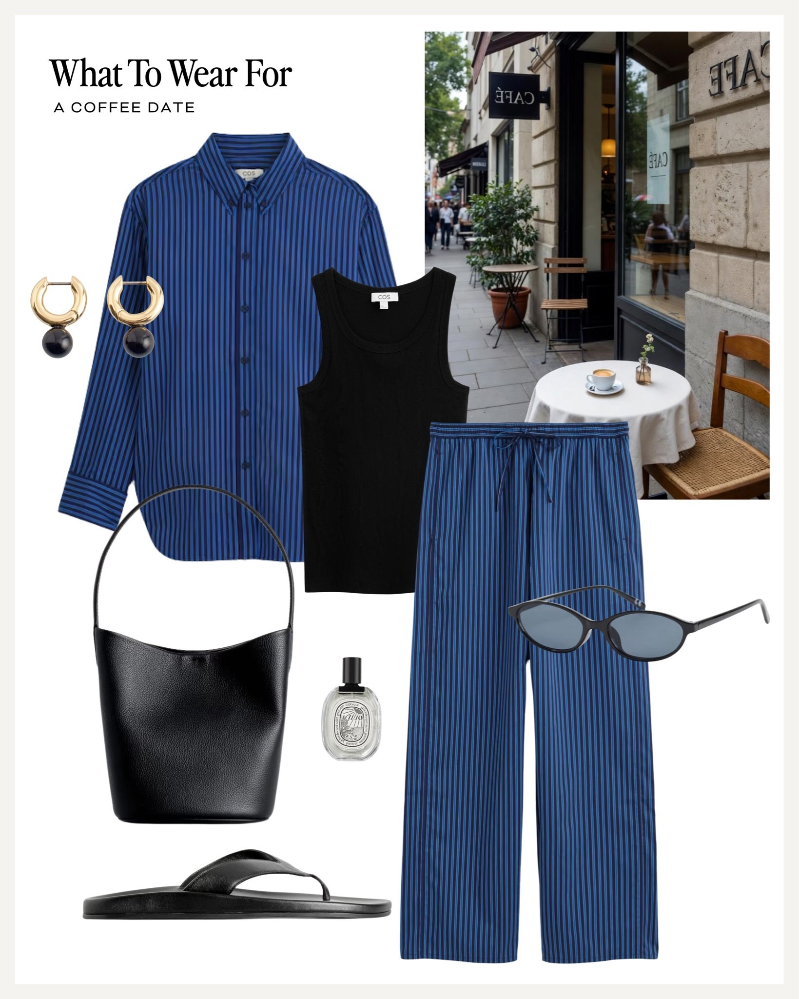 A coffee date ☕️ 

COS fashion, matching set, co-ord, striped shirt & trousers, black leather bag, sandals, effortless summer outfits

#LTKuk #LTKsummer