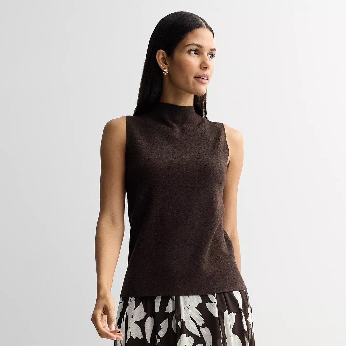 Women's Nine West Mockneck Sleeveless Sweater | Kohl's