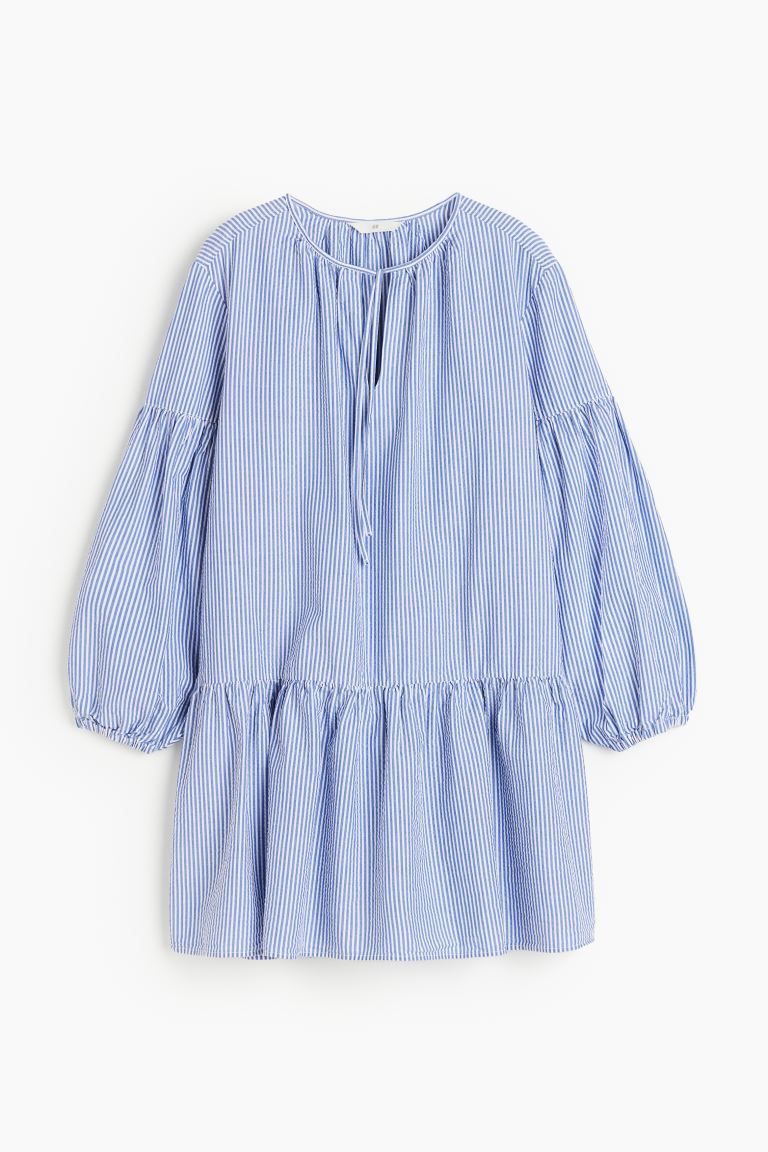Cotton Dress - Blue/striped - Ladies | H&M US | H&M (US + CA)
