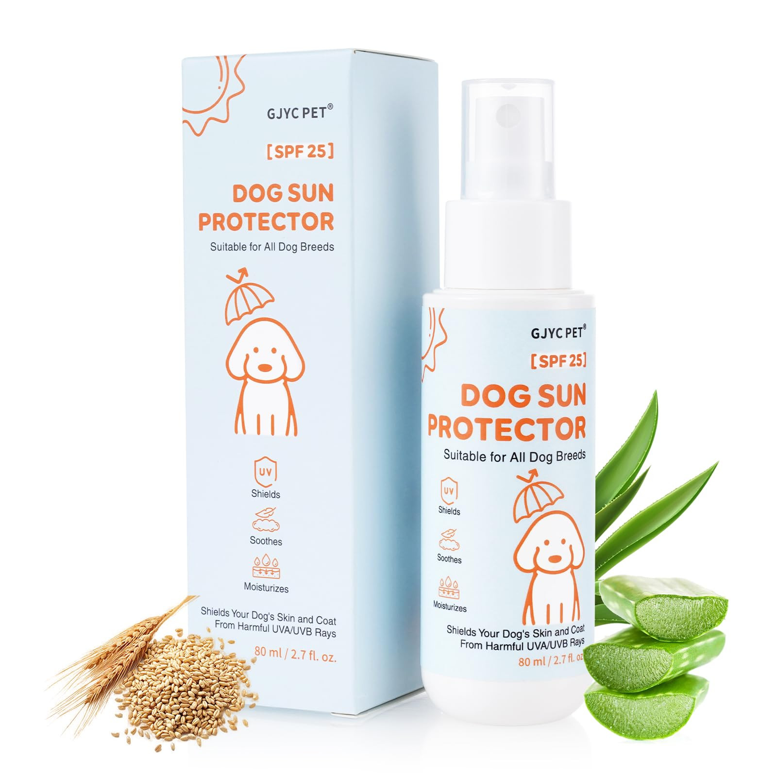 SPF 25 Dog Sunscreen Spray – Oil-Based UV Defense for Dogs – Water-Resistant, Sweat-Proof Sun Protection for Outdoor Adventures – No Added Fragrance, 2.7 fl. oz | Amazon (US)