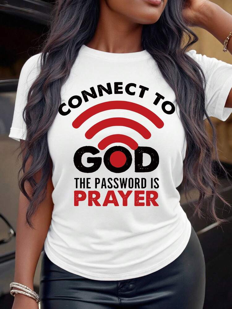 Women's Casual Short-Sleeved Round Neck Plus Size T-Shirt | SHEIN