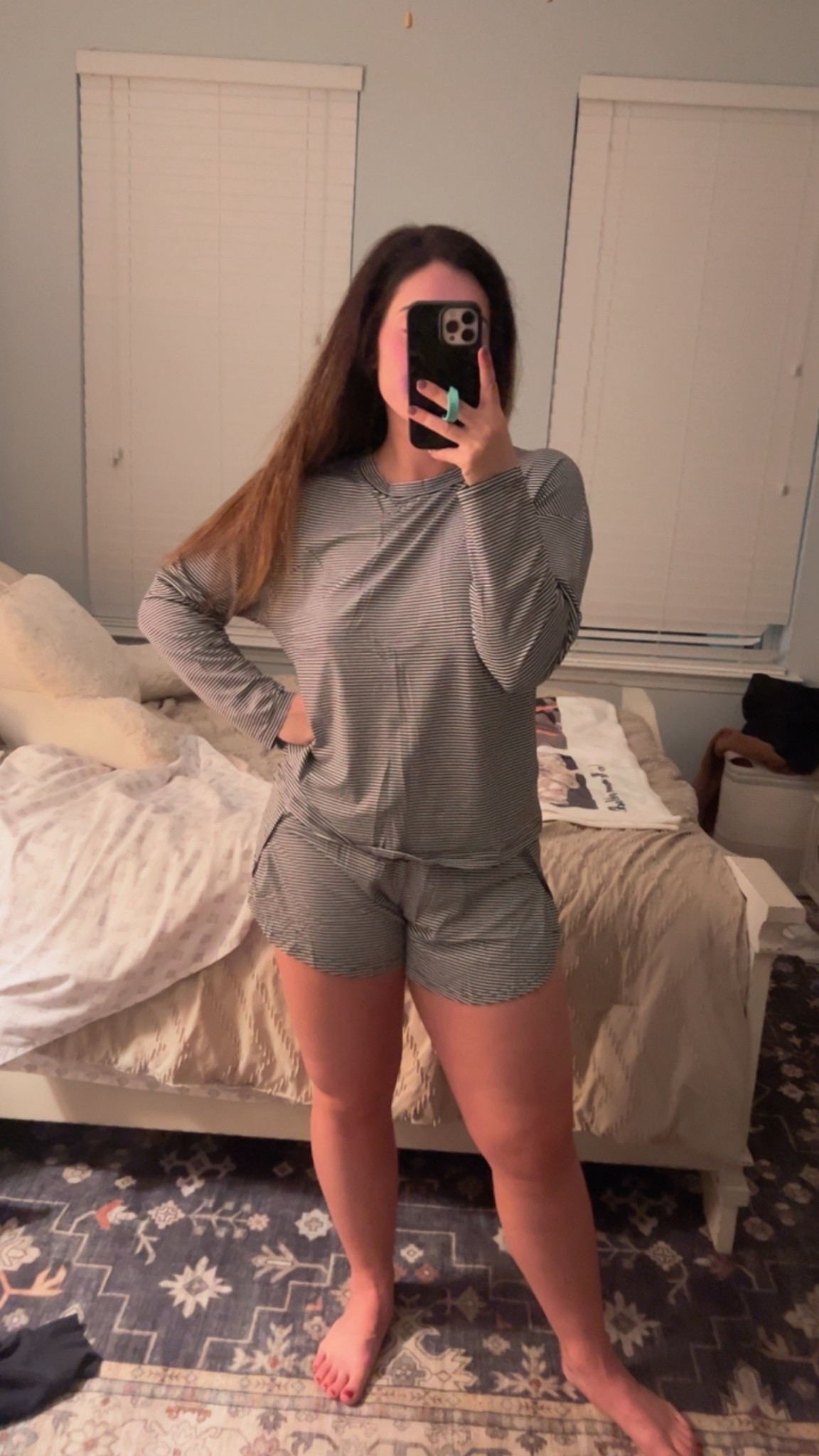 when you love something, you buy it in multiple colors! Sleep set #2 … I am in size medium and rolled up the shorts ONLY 1 roll…. habit from college sports😬

#LTKHome #LTKselfcare #LTKFindsUnder50