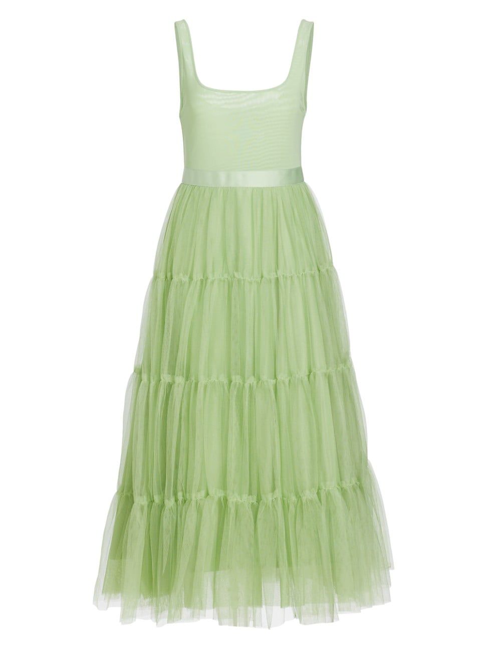 Chara Tiered Tulle Midi-Dress | Saks Fifth Avenue